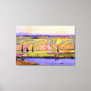 Caillebotte La Plaine de Gennevilliers Canvas Afdruk
