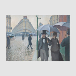 Caillebotte Paris Street Rainy Day Painting Tissuepapier