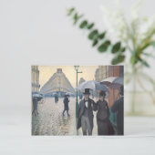 Caillebotte Rue de Paris, temps de pluie Briefkaart (Staand voorkant)