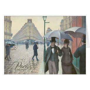 Caillebotte rue Paris par temps pluvieux Carte
