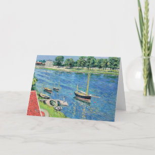 Caillebotte - Seine bij Argenteuil, Aangemeerde bo Kaart