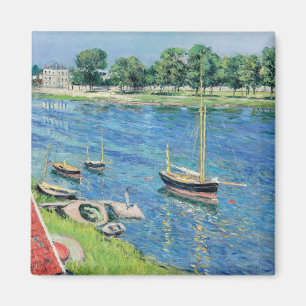 Caillebotte - Seine bij Argenteuil, Aangemeerde bo Magneet