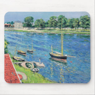 Caillebotte - Seine bij Argenteuil, Aangemeerde bo Muismat