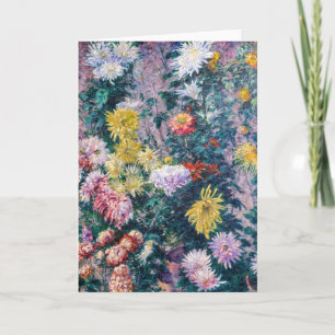 Caillebotte - Witte en Gele Chrysanten Kaart