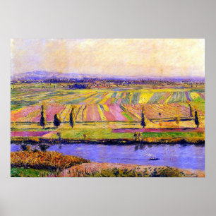Caillebotte's La Plaine de Gennevilliers Poster
