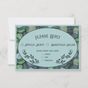 Cailloux d'eau - Carte RSVP de mariage