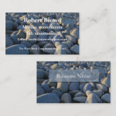 Cailloux sur le carte de visite de rivage (Devant / Derrière)