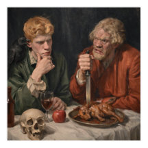 Cain & Abel Renaissance Style Surrealist Fine art