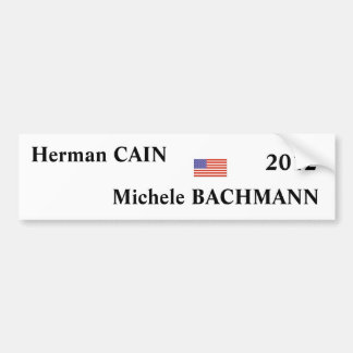 CAIN BACHMANN 2012 BUMPERSTICKER