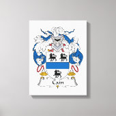 Cain Family Crest Canvas Afdruk (Voorkant)