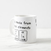 Cain nom de table périodique tasse (Devant gauche)