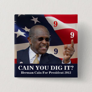 Cain u graaft het? vierkante button 5,1 cm