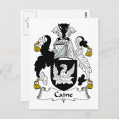 Caine Family Crest Briefkaart (Voorkant / Achterkant)