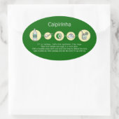 caipirinha , braziliaanse drink ovale sticker (Tas)