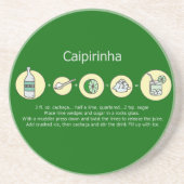 caipirinha , braziliaanse drink zandsteen onderzetter (Voorkant)