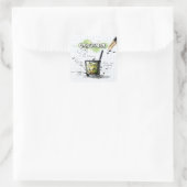 Caipirinha Vierkante Sticker (Tas)
