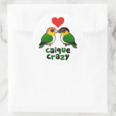 Caique Crazy Ronde Sticker (Tas)
