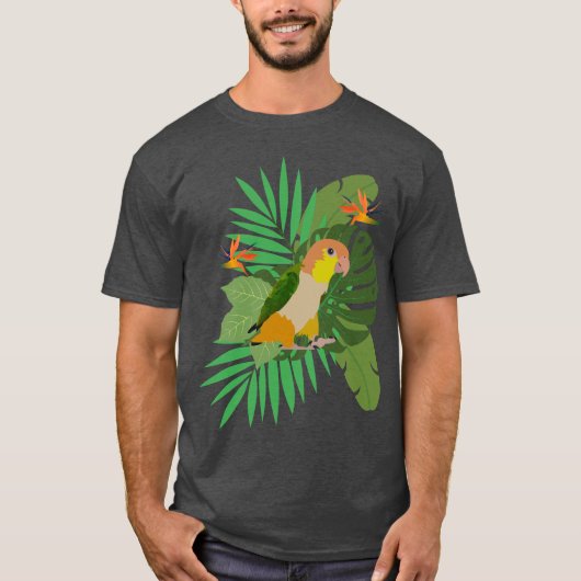 Caique with leaves t-shirt (Voorkant)