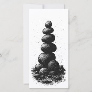 Cairn de pierres Zen – Invitation rituelle minimal