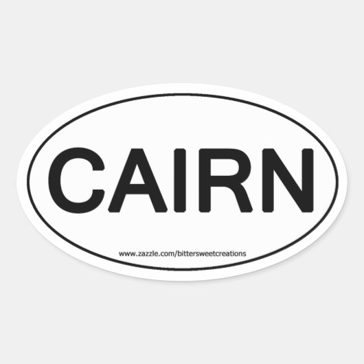 Cairn Oval Sticker (Voorkant)