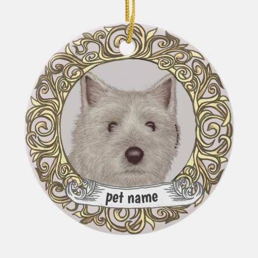 Cairn Terrier Aandenken ornament (Voorkant)