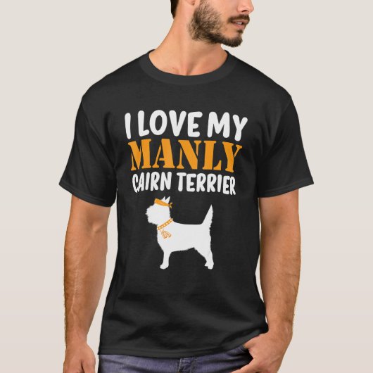 Cairn Terrier Canine Grappige Jongen Hond Pup Gesl T-shirt (Voorkant)