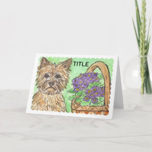 Cairn Terrier Carte Anniversaire Personnaliser la