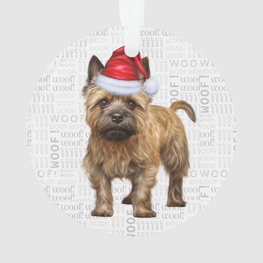 Cairn Terrier Chien de Noël (dos)