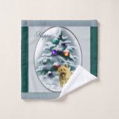 Cairn Terrier Christmas (Gant de toilette)