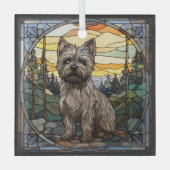 Cairn Terrier Dog Glas Ornament (Voorkant)