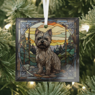 Cairn Terrier Dog Glas Ornament