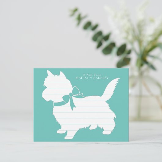 Cairn Terrier Dog Puppy Bedankkaart (Staand voorkant)