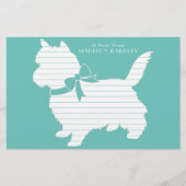 Cairn Terrier Dog Puppy Briefpapier (Voorkant)