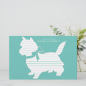 Cairn Terrier Dog Puppy Briefpapier (Staand voorkant)