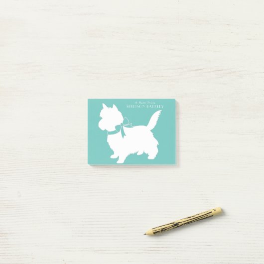 Cairn Terrier Dog Puppy Post-it® Notes (Op bureau)