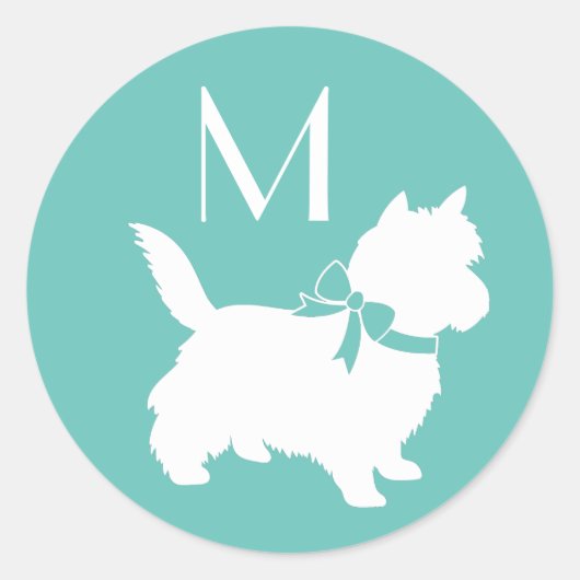 Cairn Terrier Dog Puppy Ronde Sticker (Voorkant)