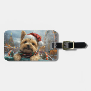Cairn Terrier Dog Roller Onderzetter Kerst Bagagelabel
