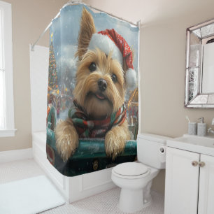Cairn Terrier Dog Roller Onderzetter Kerst Douchegordijn