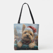 Cairn Terrier Dog Roller Onderzetter Kerst Draagtas (Achterkant)