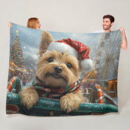 Cairn Terrier Dog Roller Onderzetter Kerst Fleece Deken
