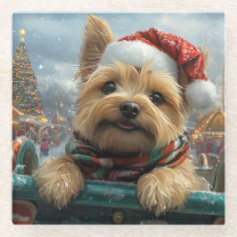 Cairn Terrier Dog Roller Onderzetter Kerst Glazen Onderzetter