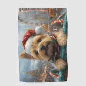 Cairn Terrier Dog Roller Onderzetter Kerst Golfhanddoek (Voorkant)