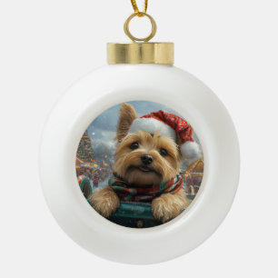 Cairn Terrier Dog Roller Onderzetter Kerst Keramische Bal Ornament