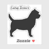 Cairn Terrier Dog Silhouette Vinyl Sticker (Vel)