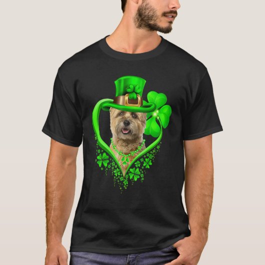 Cairn Terrier Dog St Patricks Day Lover Irish Sham T-shirt (Voorkant)