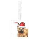 Cairn Terrier Dog Two Photo Kerstfeestdag Kubus Ornament (Voorkant)