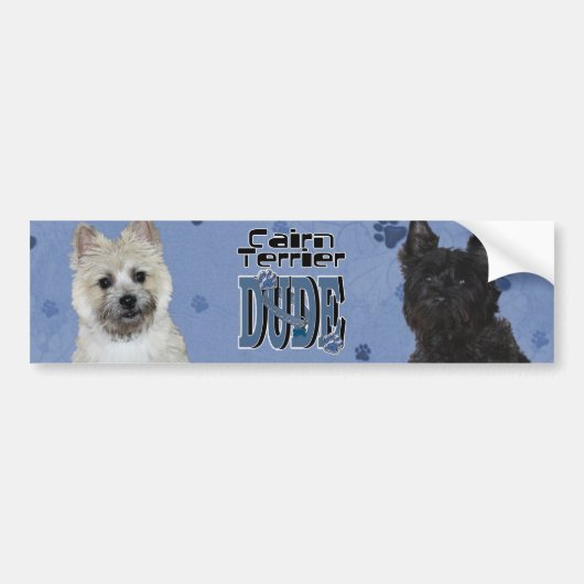 Cairn Terrier DUDE Bumpersticker (Voorkant)