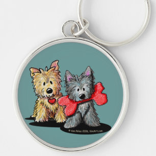 Cairn Terrier Duo Sleutelhanger