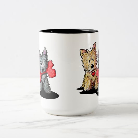Cairn Terrier Duo Two-Tone Coffee Mok (Center)