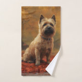 Cairn Terrier en automne Leaves automne Inspire (Serviette à main)